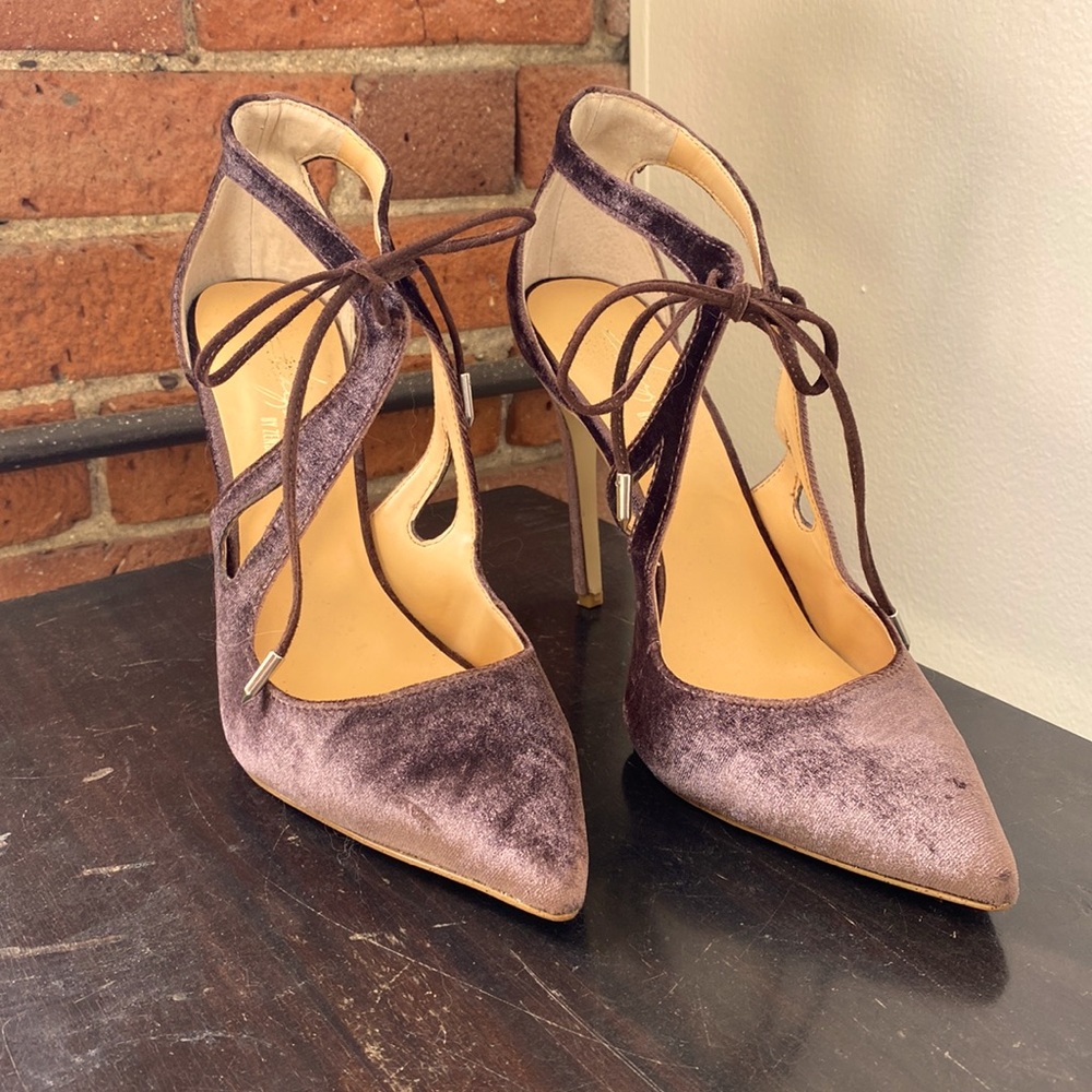 Daya by Zendaya Aaron Brown Velvet Pointed Heels